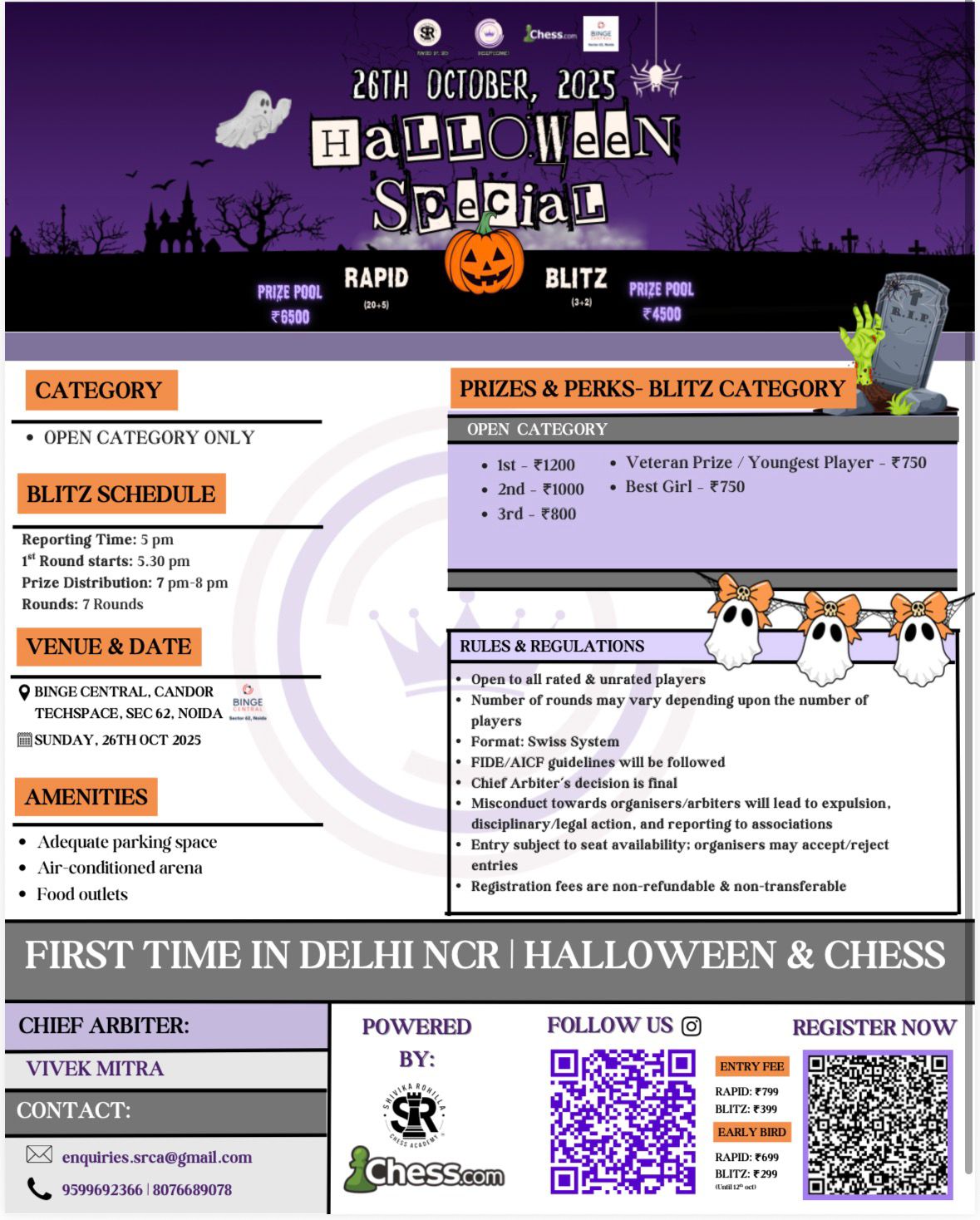 Halloween Special Blitz Chess Tournament