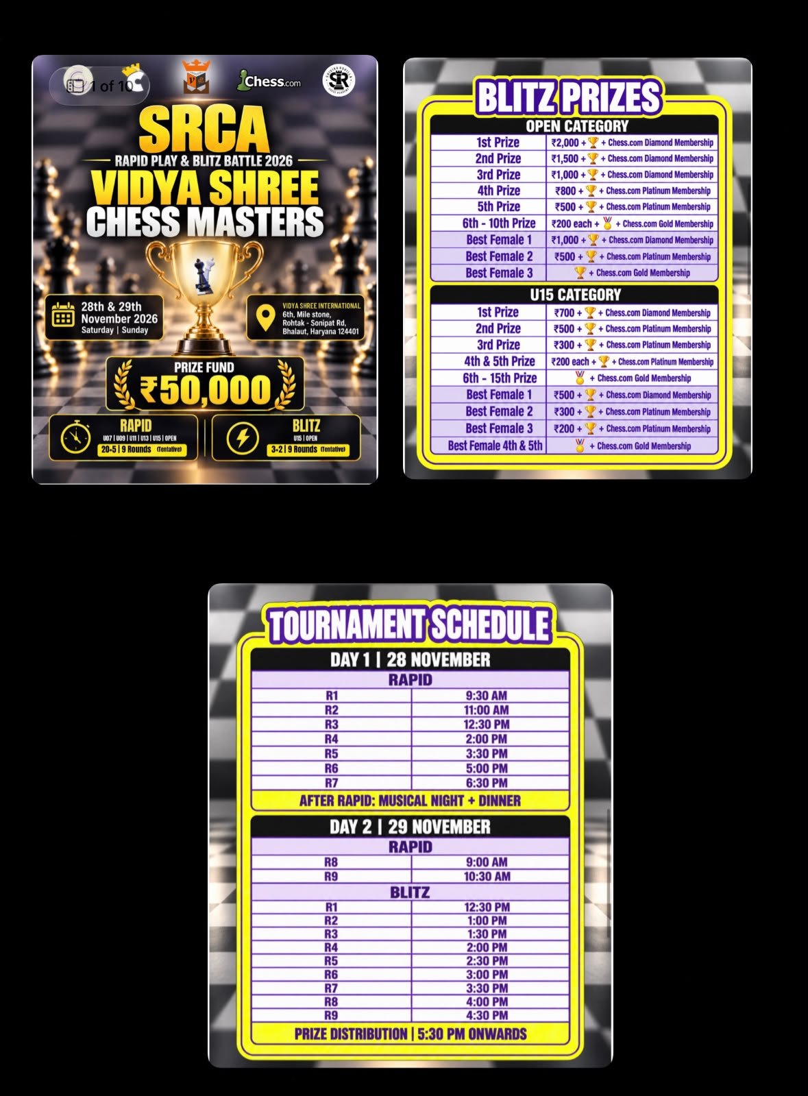 Vidya Shree Chess Masters Tournament 2026
