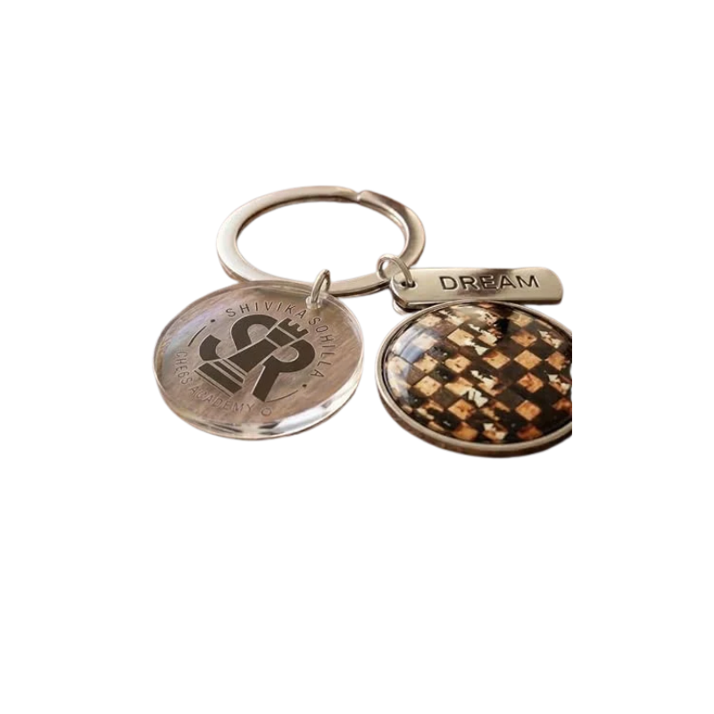 SRCA Chess Cheque Metal Customized Keychain