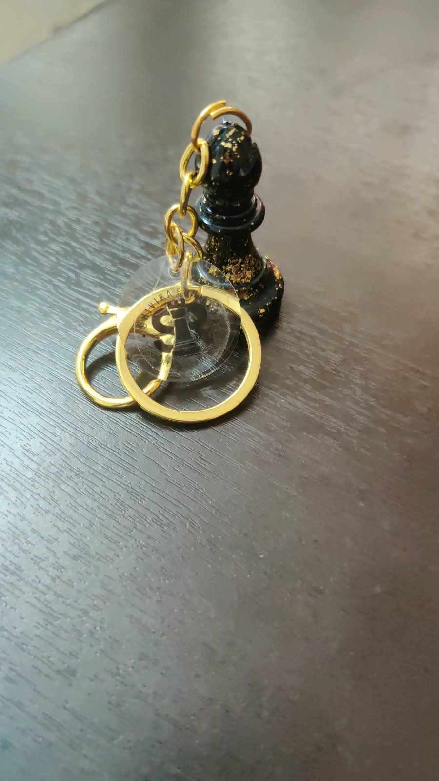 SRCA Bishop Chess Piece Black Sparkle Baghanging - image 4