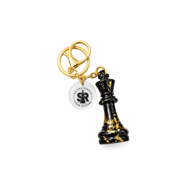SRCA King Chess Piece Black Sparkle Baghanging