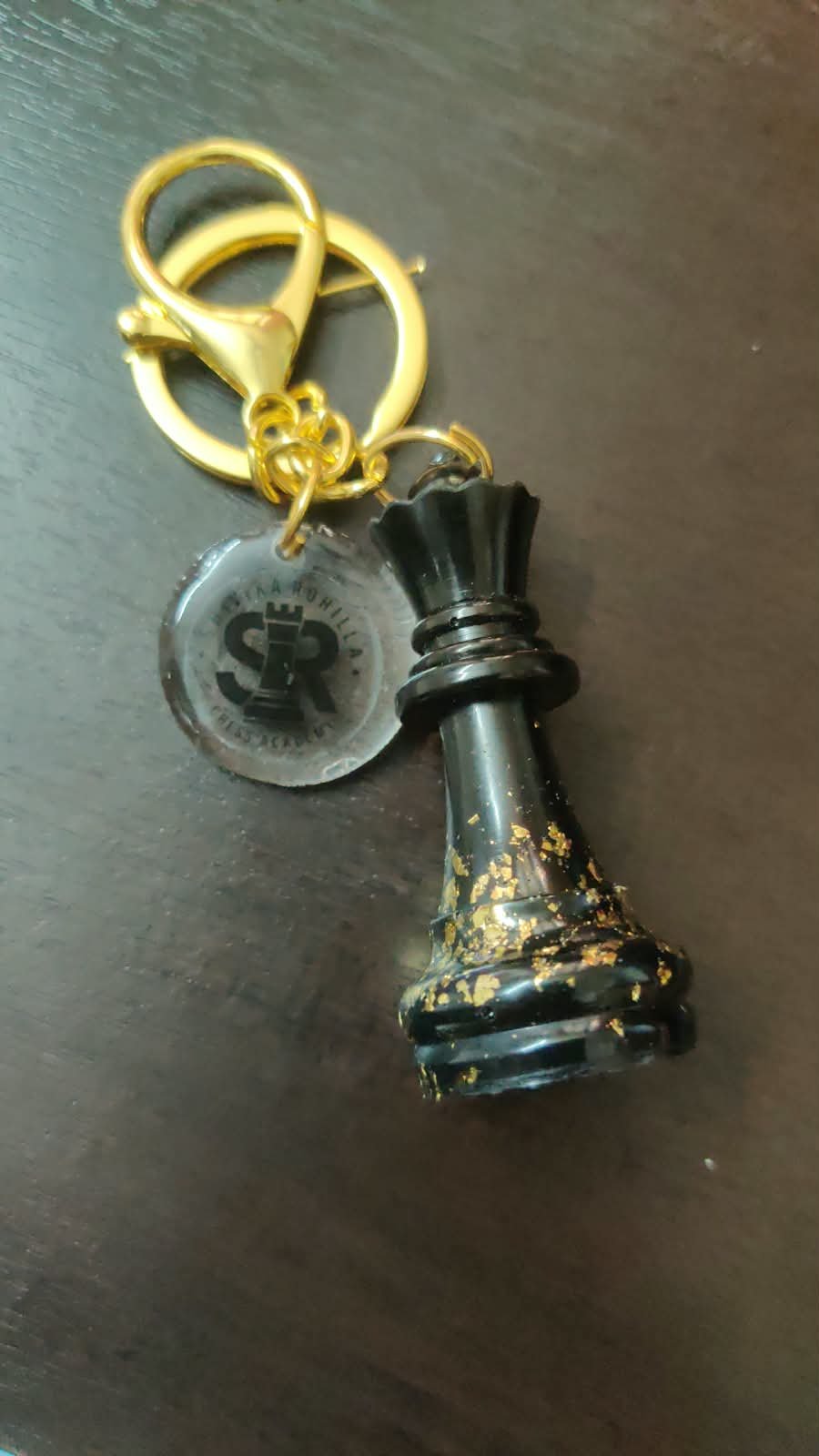 SRCA Queen Chess Piece Black Sparkle Baghanging - image 3