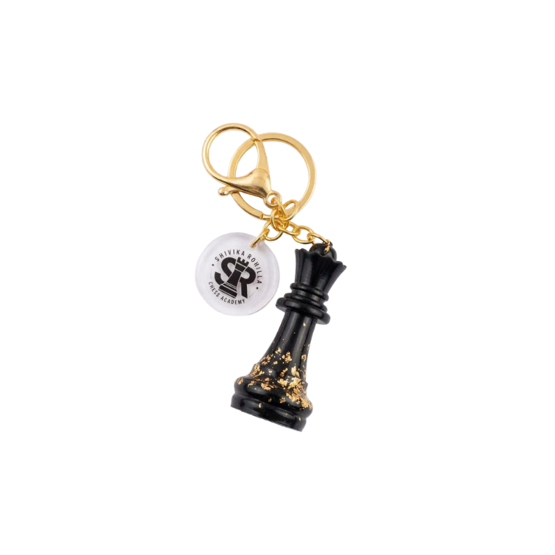 SRCA Queen Chess Piece Black Sparkle Baghanging