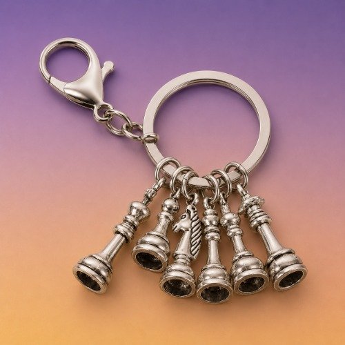 SRCA Chess Piece Silver Charm Baghanging