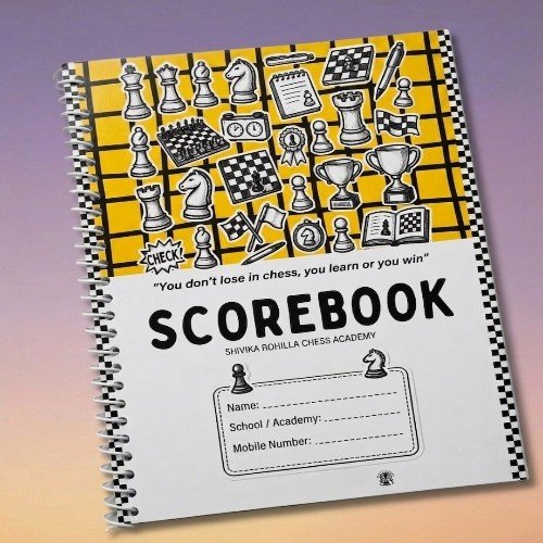 SRCA 75 pages, 150 games Spiral Chess Scorebook